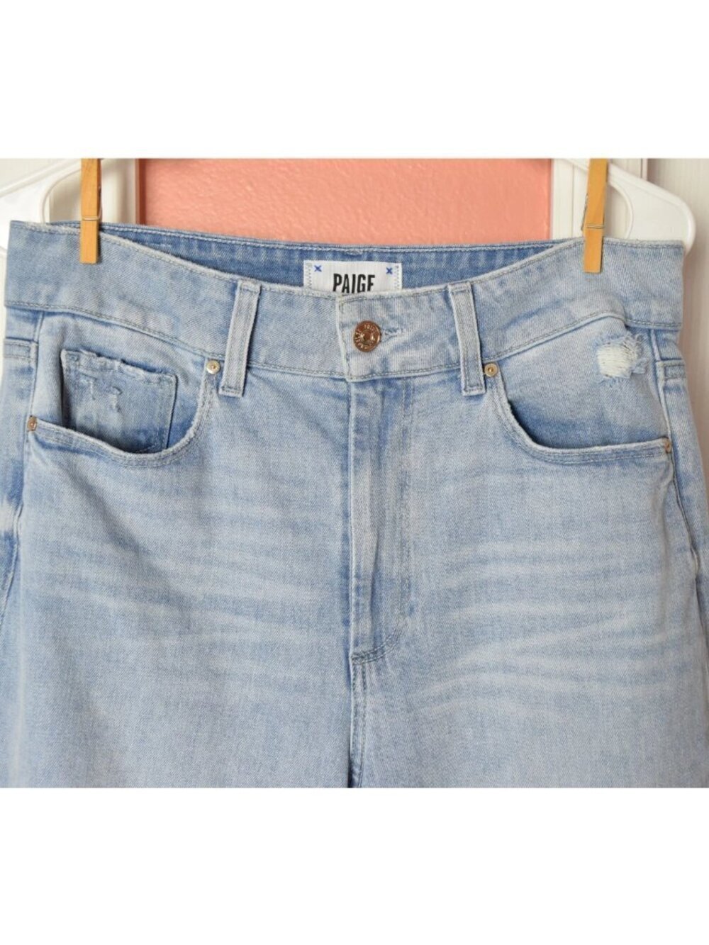 PAIGE SASHA HIGH WAIST WIDE LEG JEANS - MAEVE DESTRUCTED - Picture 5 of 16